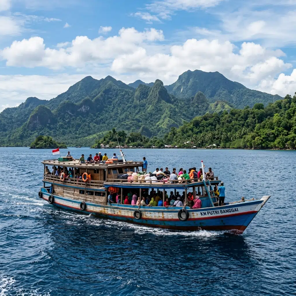 Ferry crossing to Banggai Islands